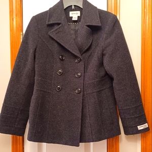 Grey peacoat size small
